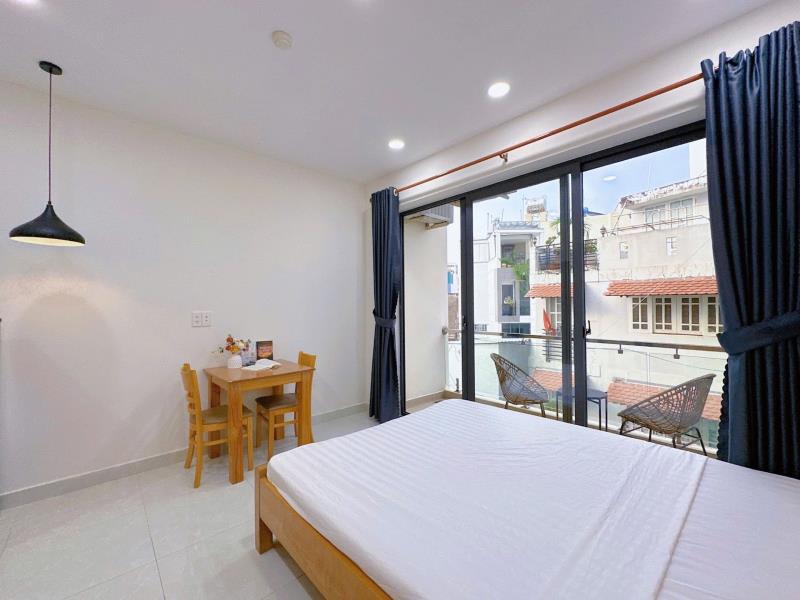 Trống sẵn căn ban công 35m2 full nội thất ánh sáng tự nhiên ngay nguyễn văn đậu gần chợ bà chiểu , phan xích long giáp quận 1,3 khu an ninh  - Ảnh 4