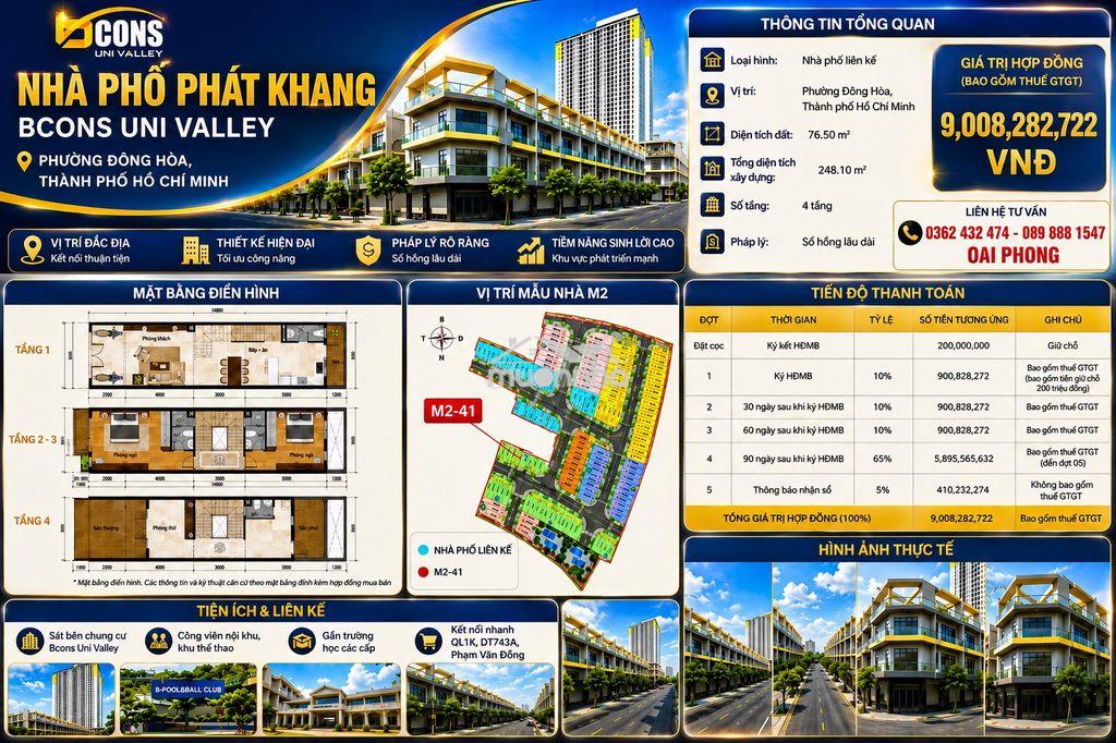 Nhà phố bcons uni valley - chỉ với 9tỷ/căn !!! - 3
