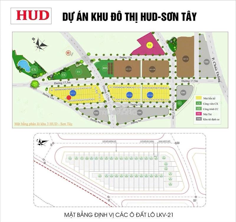 Khu đô thị hud sơn tây hơn 6 tỷ