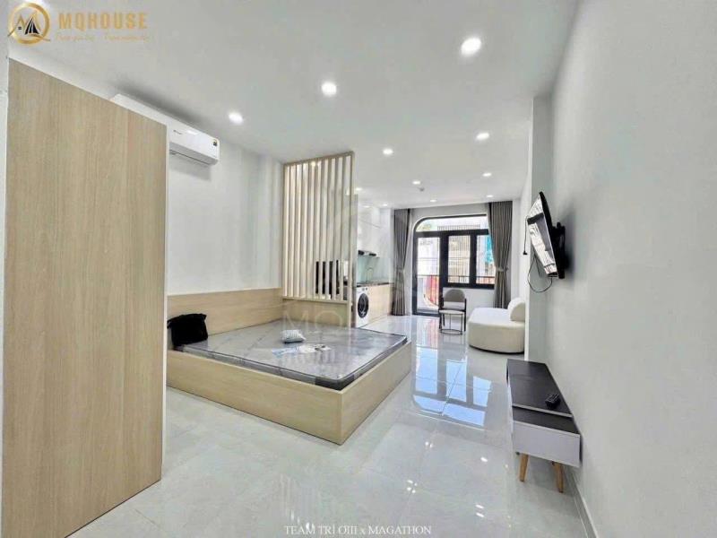 Cho thuê studio ban công 35m2 có máy giặt riêng - ngay ga metro tân cảng - nguyễn văn thương