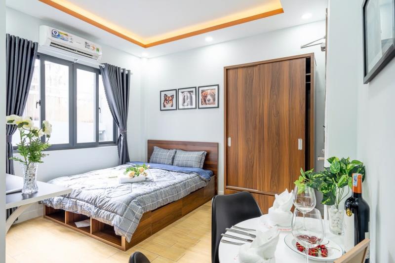 Cho thuê căn hộ mini cửa sổ lớn nội thất đẹp đinh bộ lĩnh gần đh ngoại thương bình thạnh giáp q1
