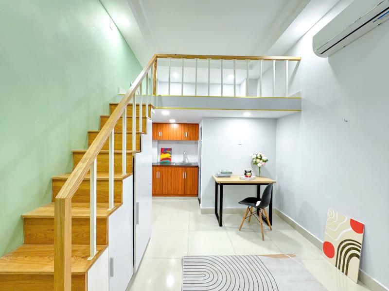 Khai trương duplex nội thất thiết kế - cầu thang kết hợp tủ - cửa sổ trời | ngay khu k300 - nhà ga t3 cộng hòa - hoàng hoa thám - công viên hoàng văn thụ - Ảnh 2