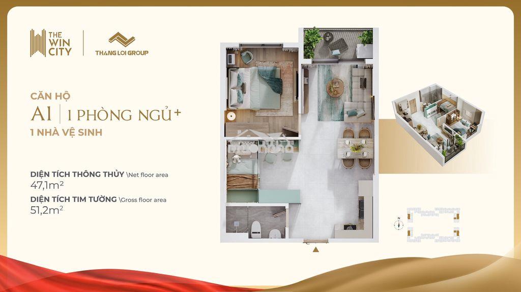 ❌Bán nhanh căn hộ 1pn+ view hồ bơi tầng 11 the win city - Ảnh 2